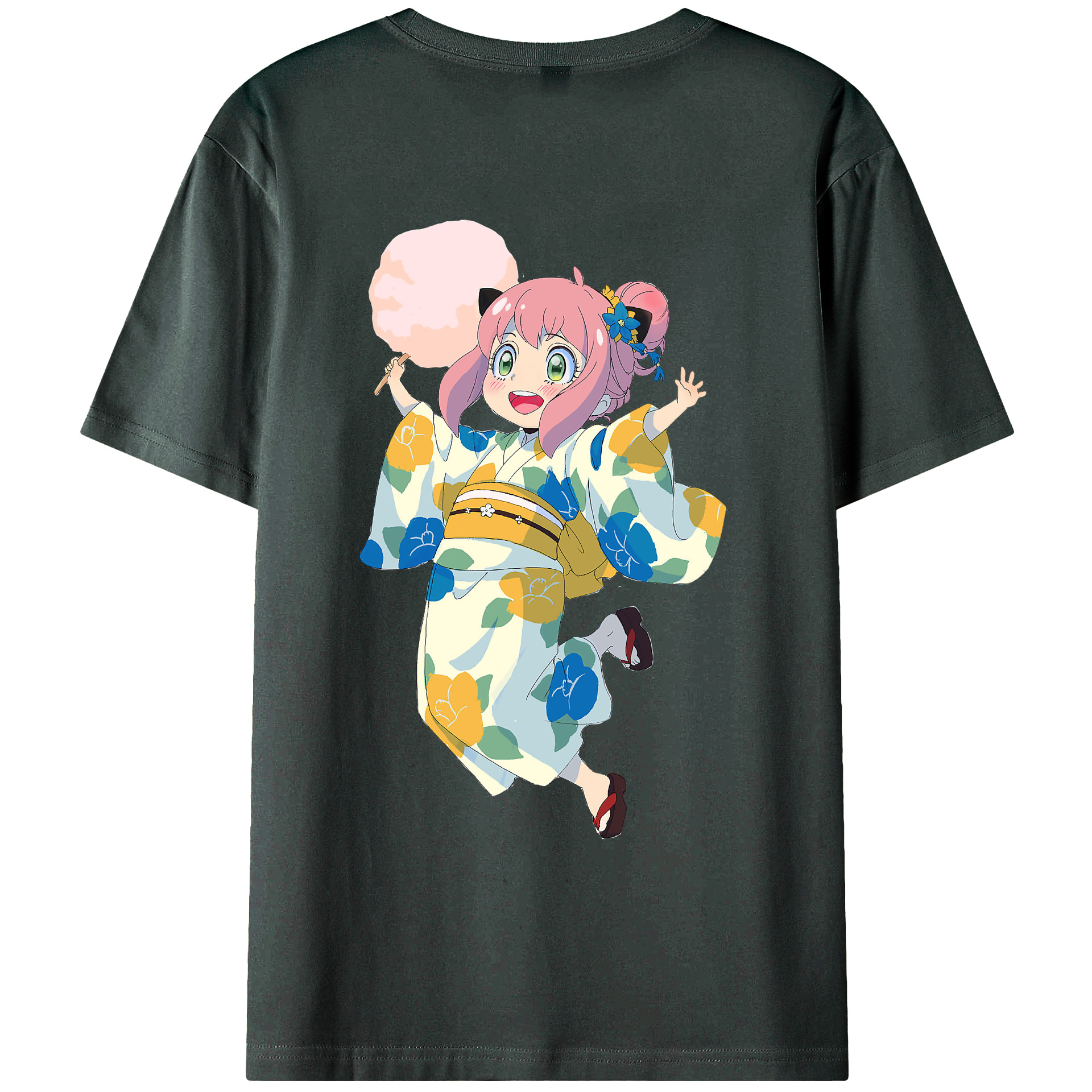 （画像用） SPY×FAMILY间谍家家酒 綿100％ メンズ半袖Tシャツ（バックプリント） 通気性